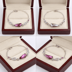 Audrey női karkötő whitegold-pink