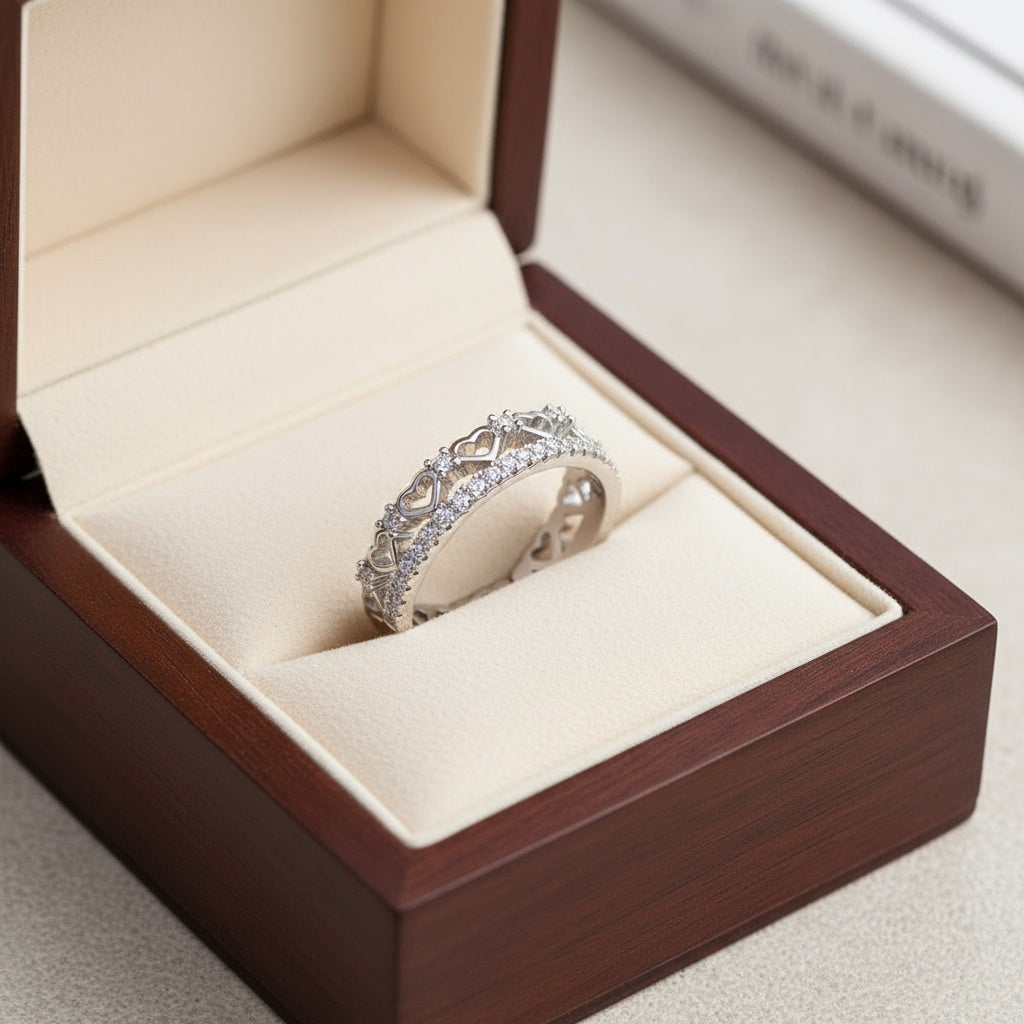 Ita állítható méretű gyűrű whitegold