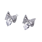 Kristály masni fülbevaló whitegold