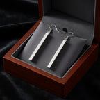 Ezüstös pálca fülbevaló