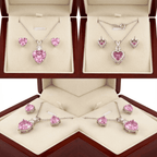 Constanza ékszer szett whitegold-pink