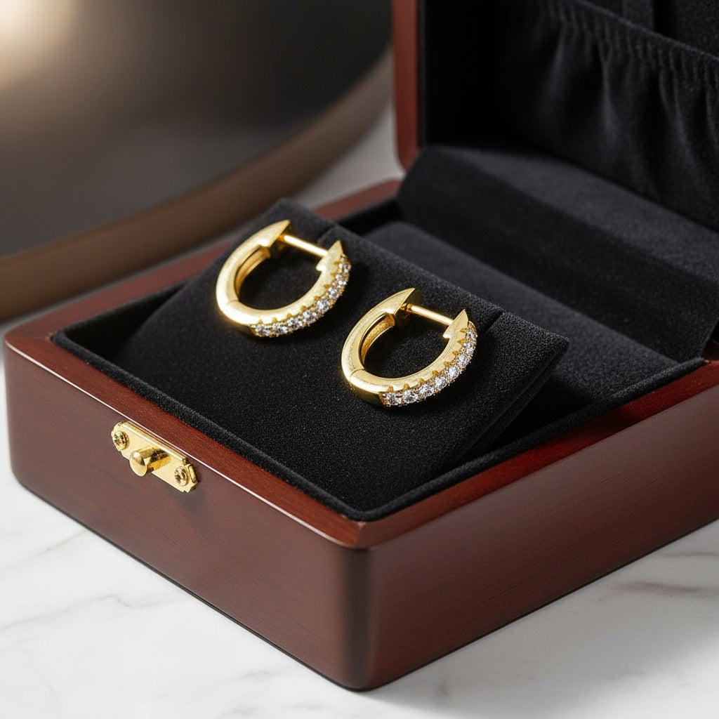 Aurora fülbevaló gold