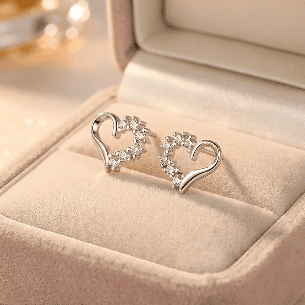 Brillant heart nyaklánc +fülbevaló szett whitegold