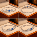 Isaure női karkötő whitegold-kék