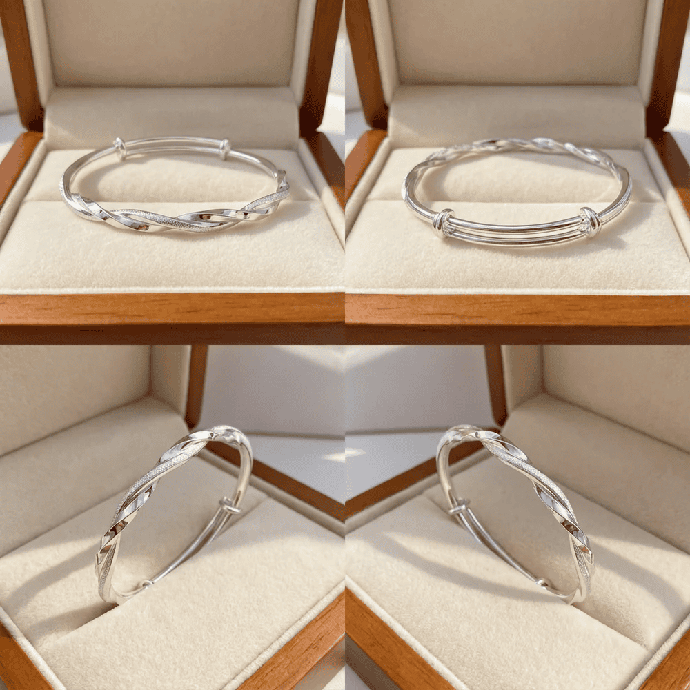 Twist ezüstös karkötő