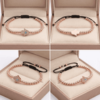 Bogyós Hamsza karkötő rosegold