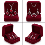 Smoon Renaya ékszer szett whitegold-piros