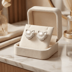 Clarisse női cica fülbevaló whitegold