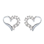 Brillant heart fülbevaló whitegold