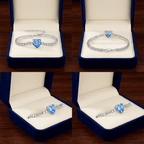 Grace exkluzív kristályos karkötő whitegold-kék