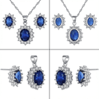 Smoon Liorina ékszer szett whitegold-kék