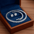 Nayla-Donya karkötő +fülbevaló szett whitegold