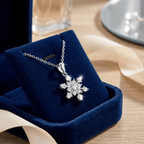 Kristály hópehely medálos nyaklánc whitegold