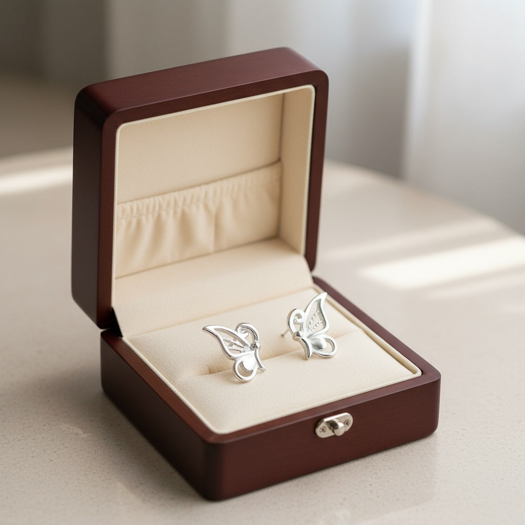Pici pillangó fülbevaló whitegold