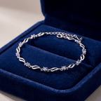 Hullám kristályokkal karkötő whitegold-ibolya