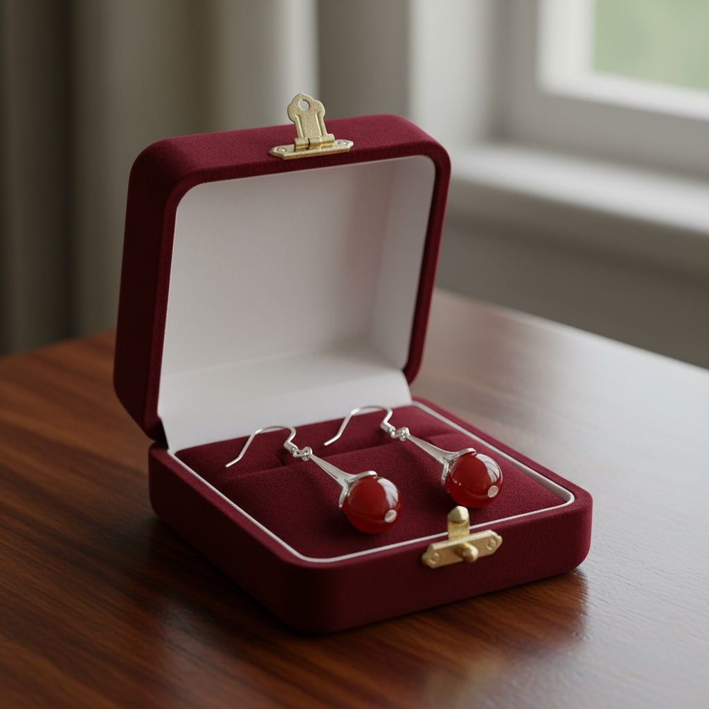 Clariss fülbevaló piros