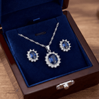 Smoon Liorina ékszer szett whitegold-kék