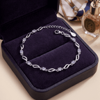 Hullám kristályokkal karkötő whitegold-ibolya