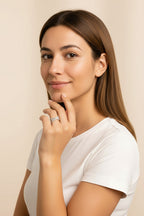 Anell kristályos gyűrű whitegold (állítható méret)