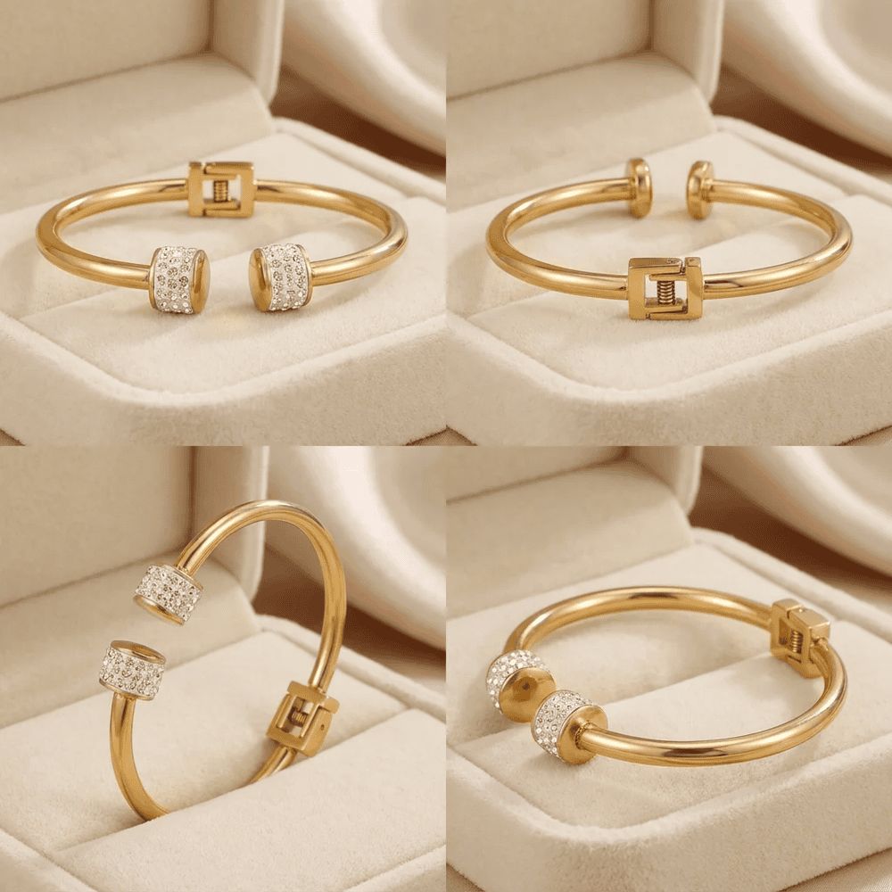 Olett nemesacél karkötő rosegold