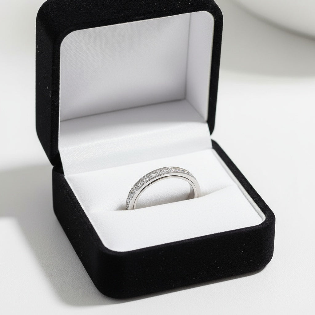 Valentine nemesacél gyűrű whitegold