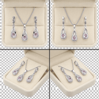 Smoon Soraya ékszer szett whitegold-pink