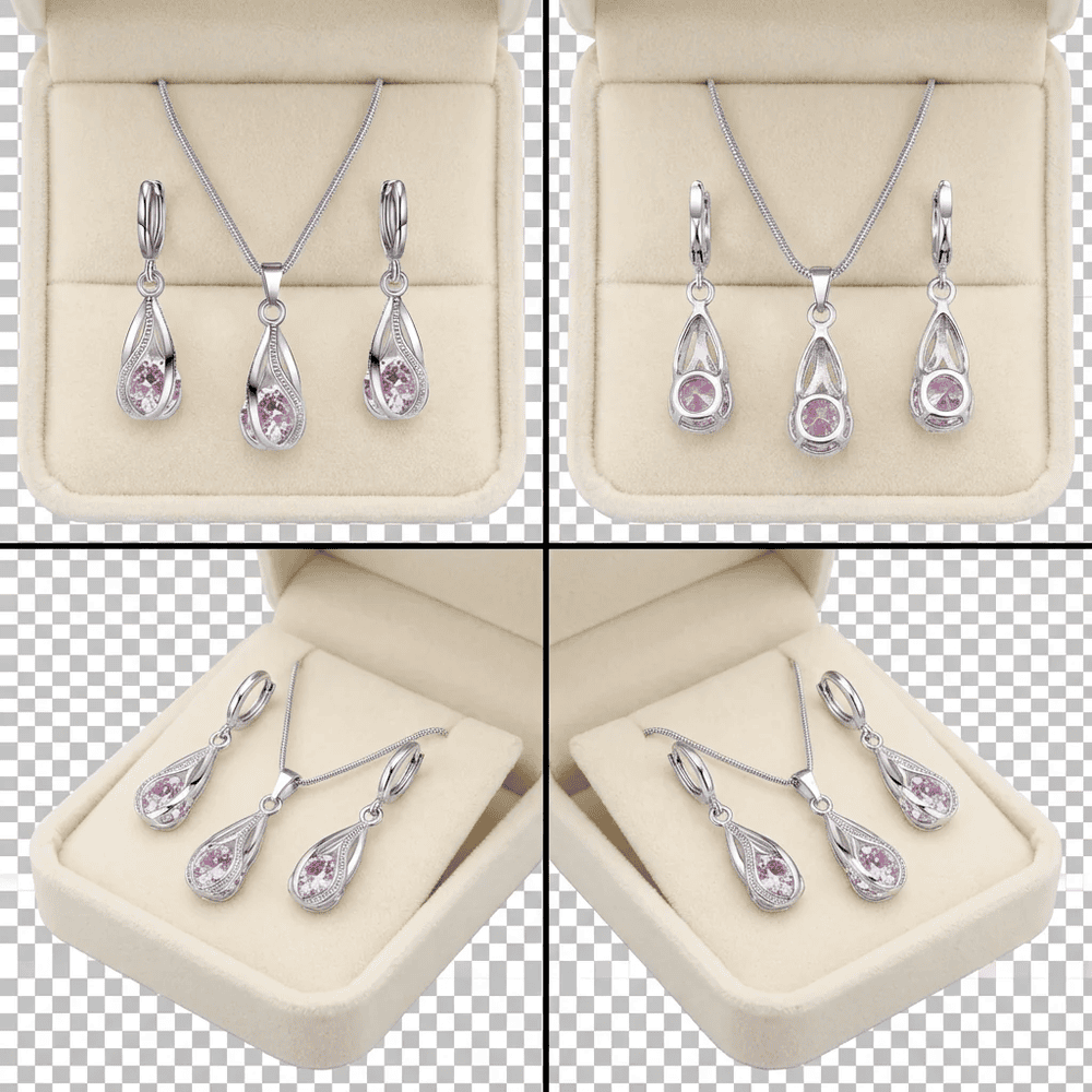 Smoon Soraya ékszer szett whitegold-pink