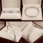 Titánium háromsoros karkötő whitegold