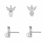 Gyöngyös üstökös fülbevaló whitegold