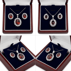 Smoon Elaris ékszer szett whitegold-piros