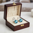 Lindsay női fülbevaló whitegold-kék