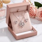 Brillant heart nyaklánc +fülbevaló szett whitegold