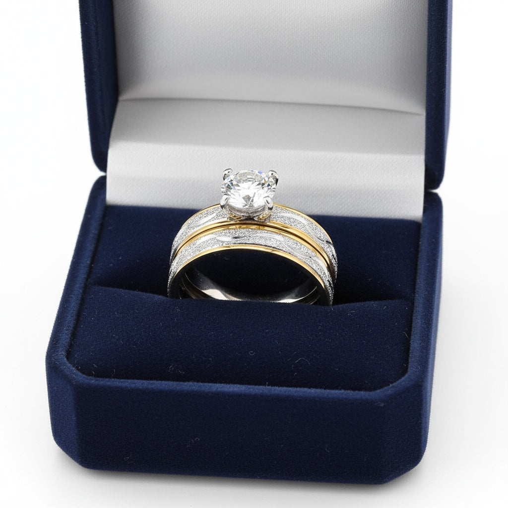 Marion dupla titánium gyűrű bicolor