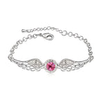 Isaure női karkötő whitegold-pink