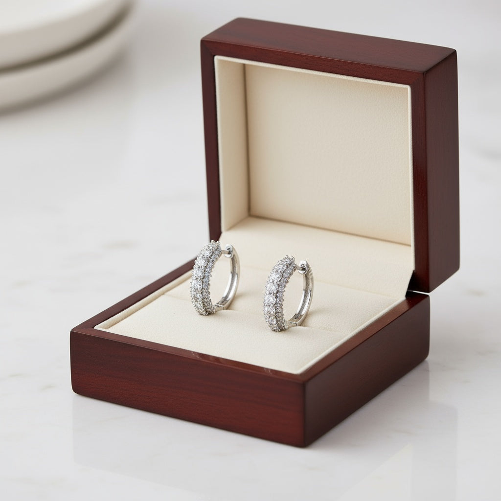 Luna fülbevaló whitegold