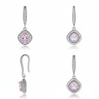 Angéle női fülbevaló whitegold-pink