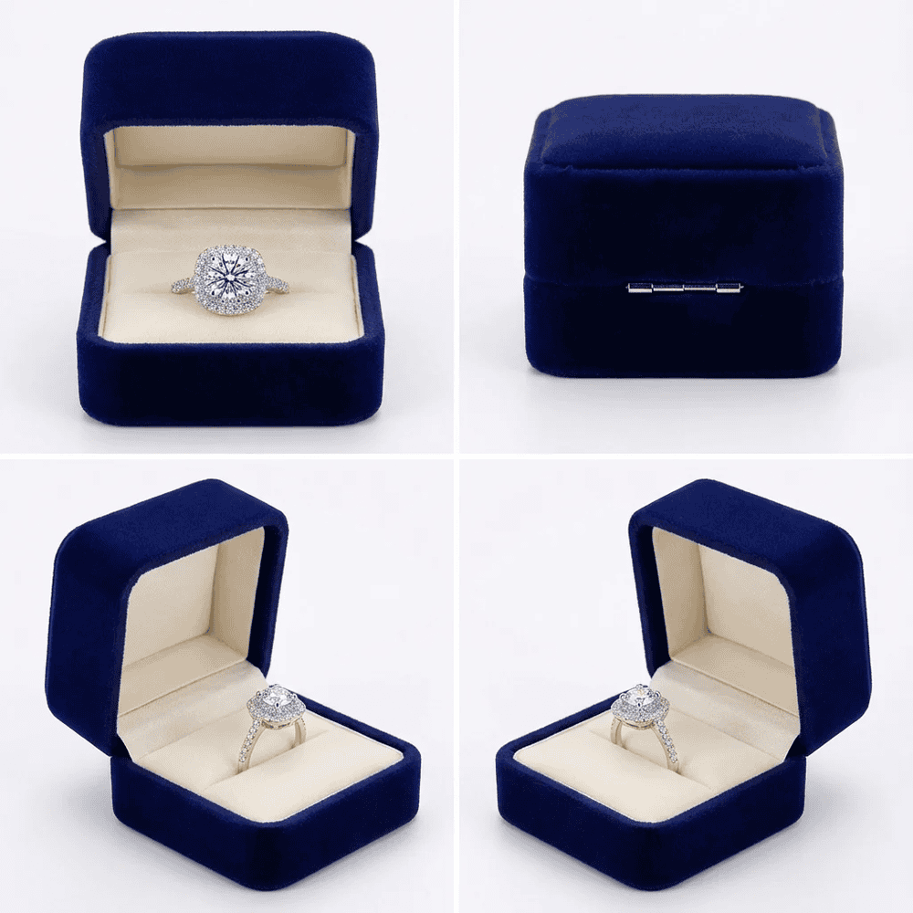 Whitegold-kristályos gyűrű (állítható méret)