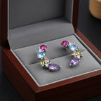 Multicolor kristály fülbevaló-füldísz