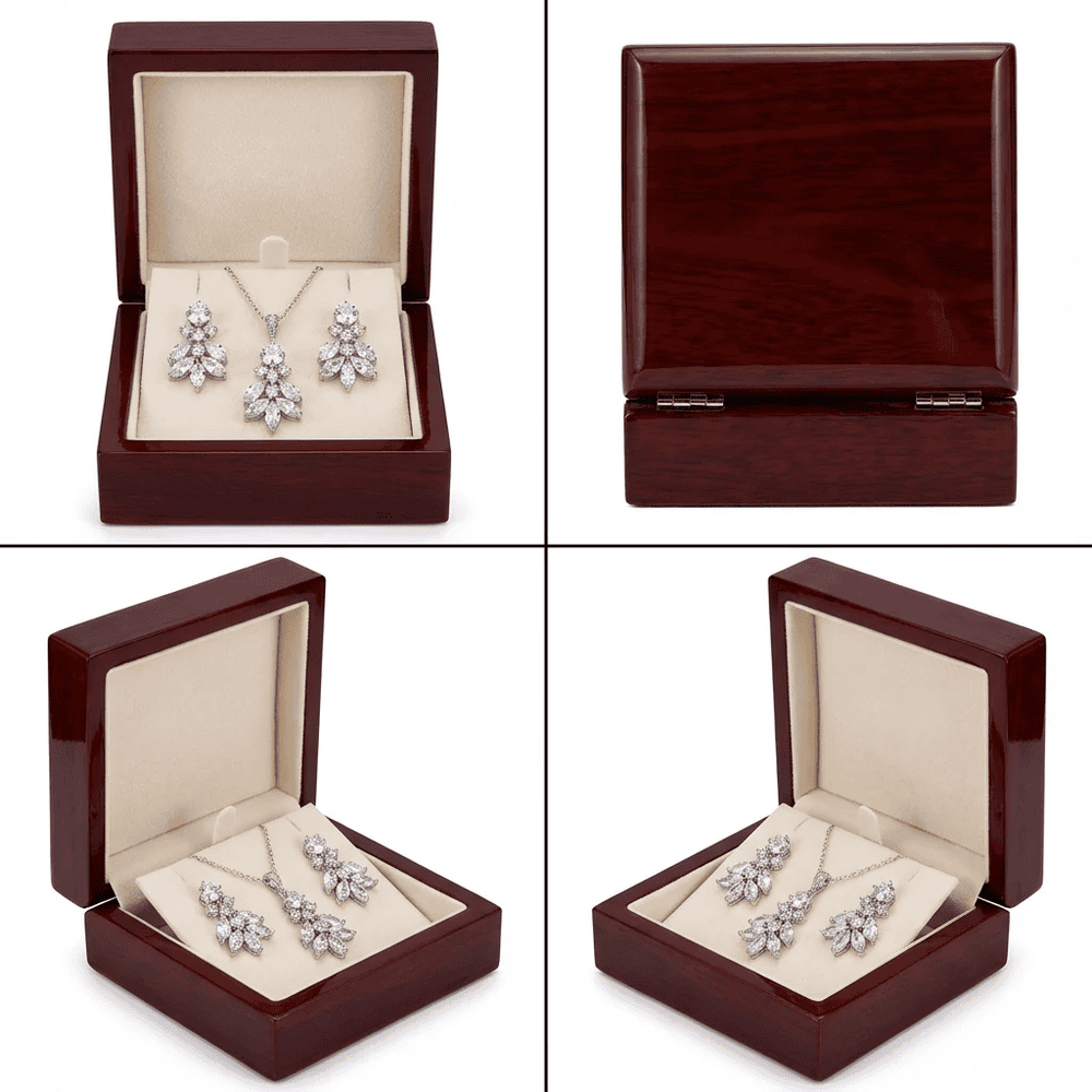 Alexa kristály ékszer szett whitegold