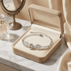 Isaure női karkötő whitegold-pink