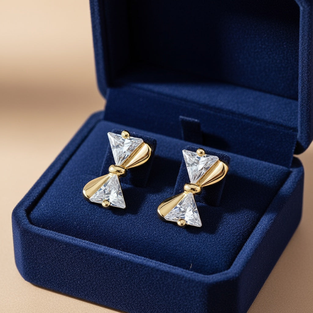 Kristály masni fülbevaló gold