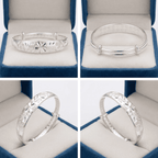 Virágos ezüstös karperec