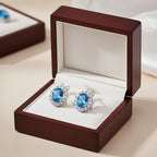 Samantha fülbevaló whitegold-kék