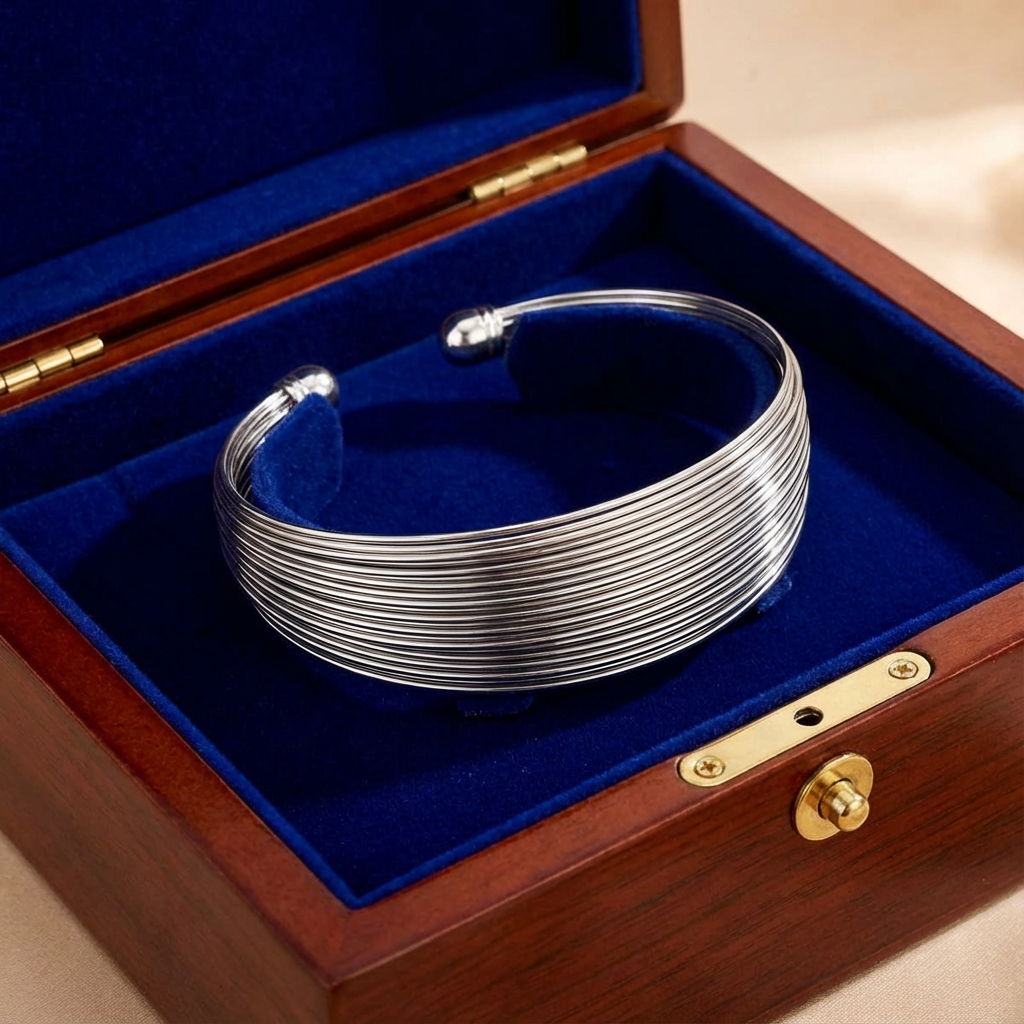 Ezüstszálak karperec