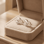 Labdázó delfin fülbevaló whitegold