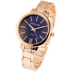 Excellanc 0113 fémszíjas női karóra rosegold-kék