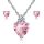 Constanza ékszer szett whitegold-pink