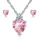 Constanza ékszer szett whitegold-pink