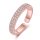 Két kristálysor gyűrű rosegold (állítható méret)