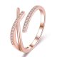 X kristályos gyűrű rosegold (állítható méret)